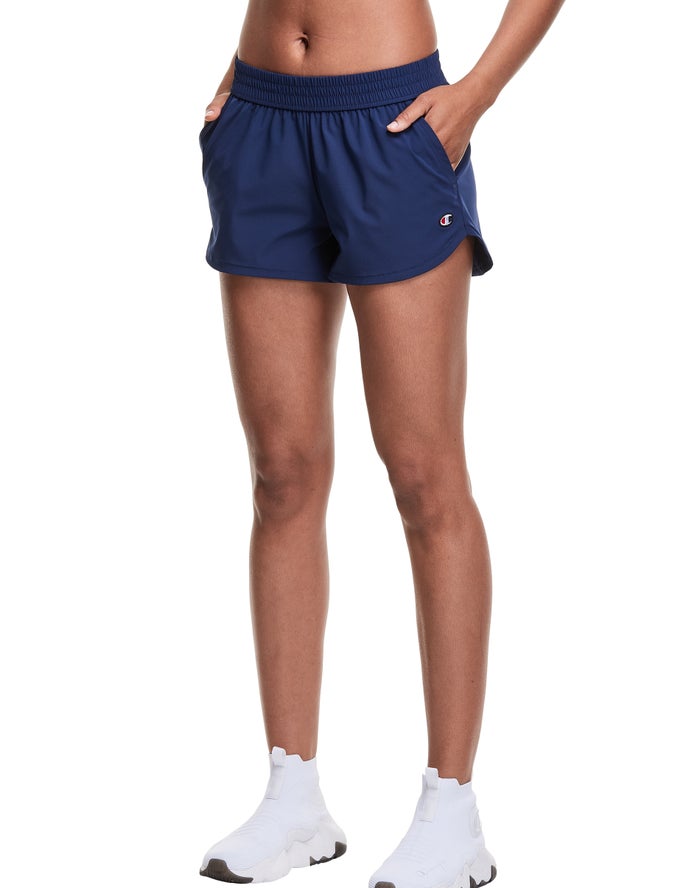 Champion Womens Shorts NZ - Take A Hike 3 Navy ( 8064-WVCUM )